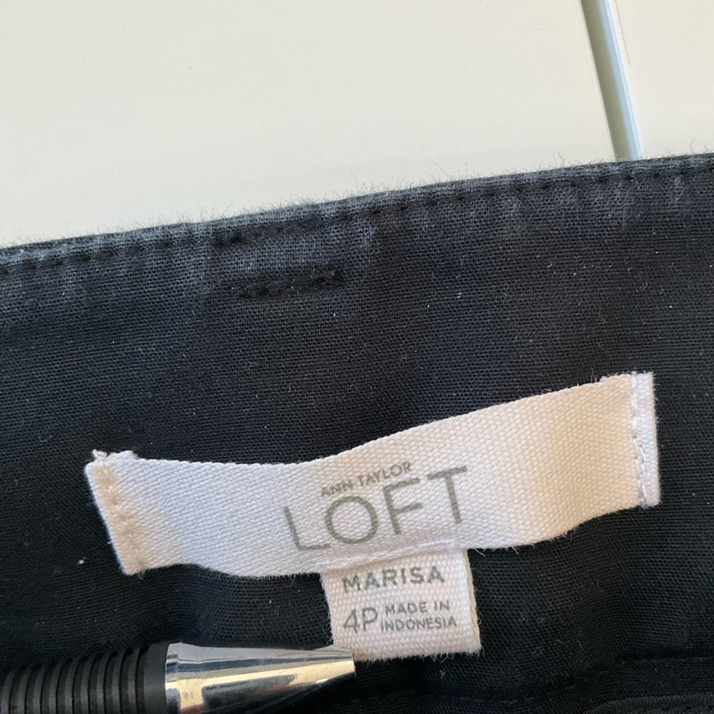 LOFT  Black Cropped Pants Marisa 4P - Picture 8 of 11